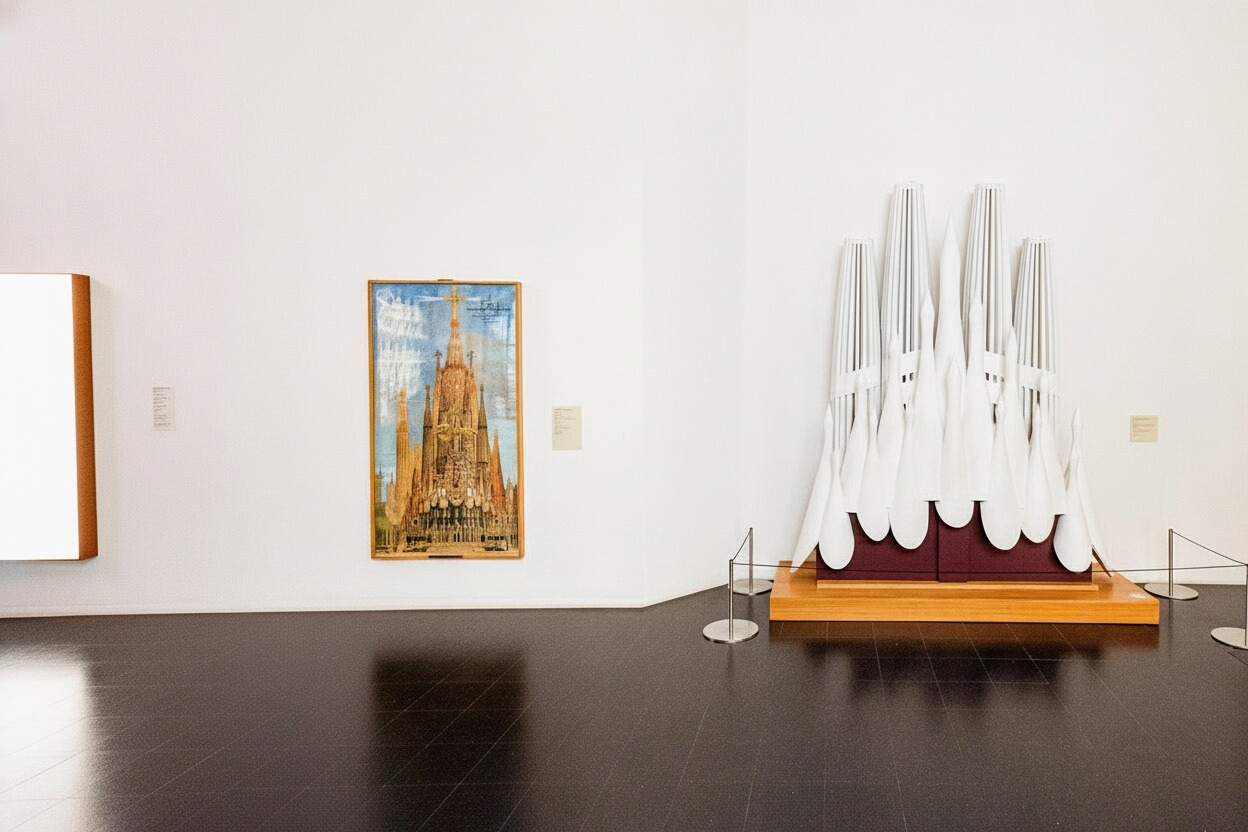 Ekspozycja muzeum Sagrada Família w podziemiu